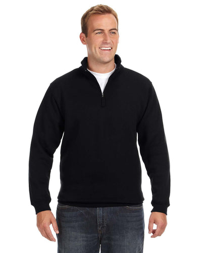 Unisex Heavyweight Fleece Quarter-Zip - Black