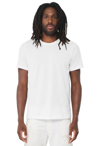 Unisex Heather CVC T-Shirt - Solid White Blend