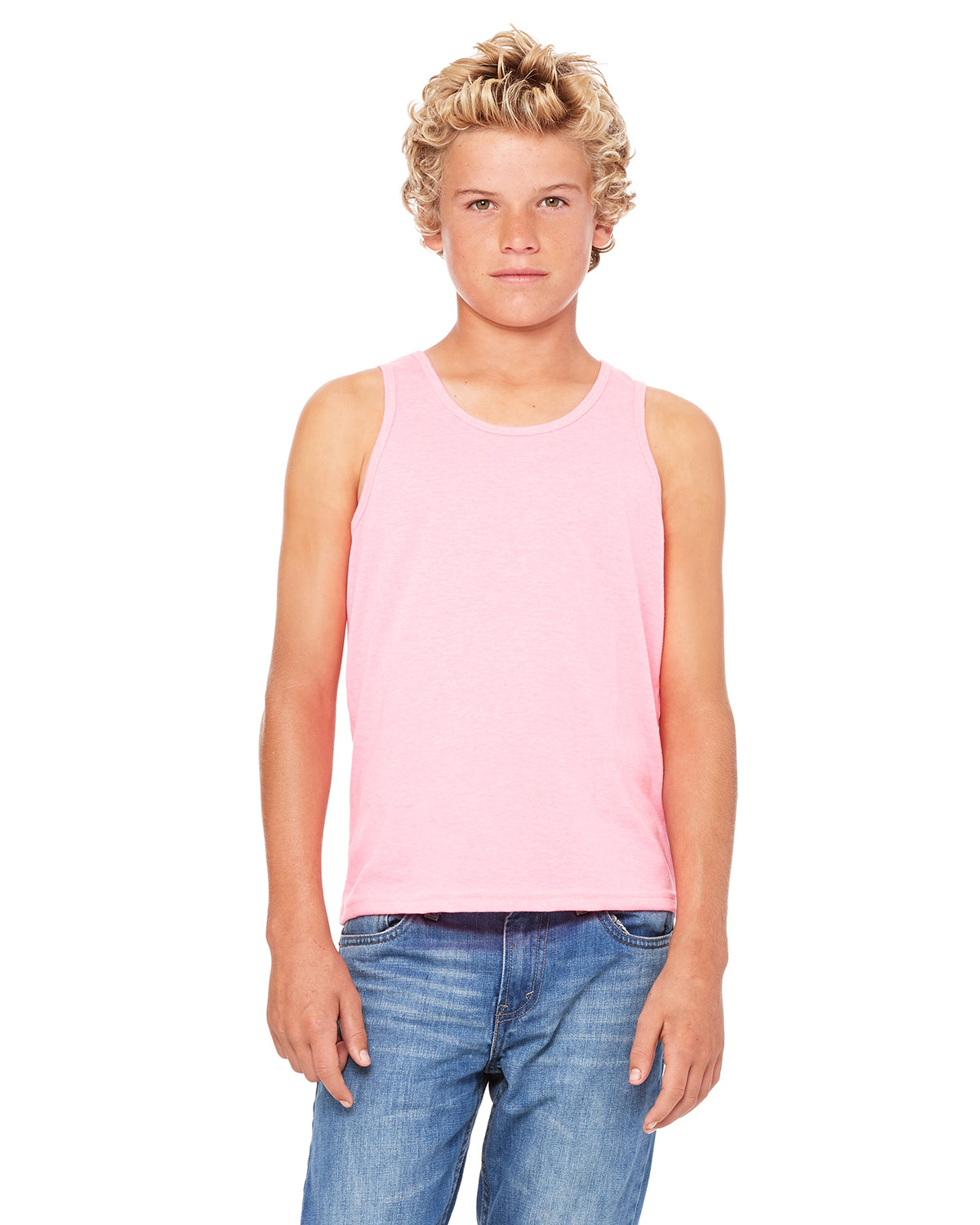 Youth Jersey Tank - Neon Pink