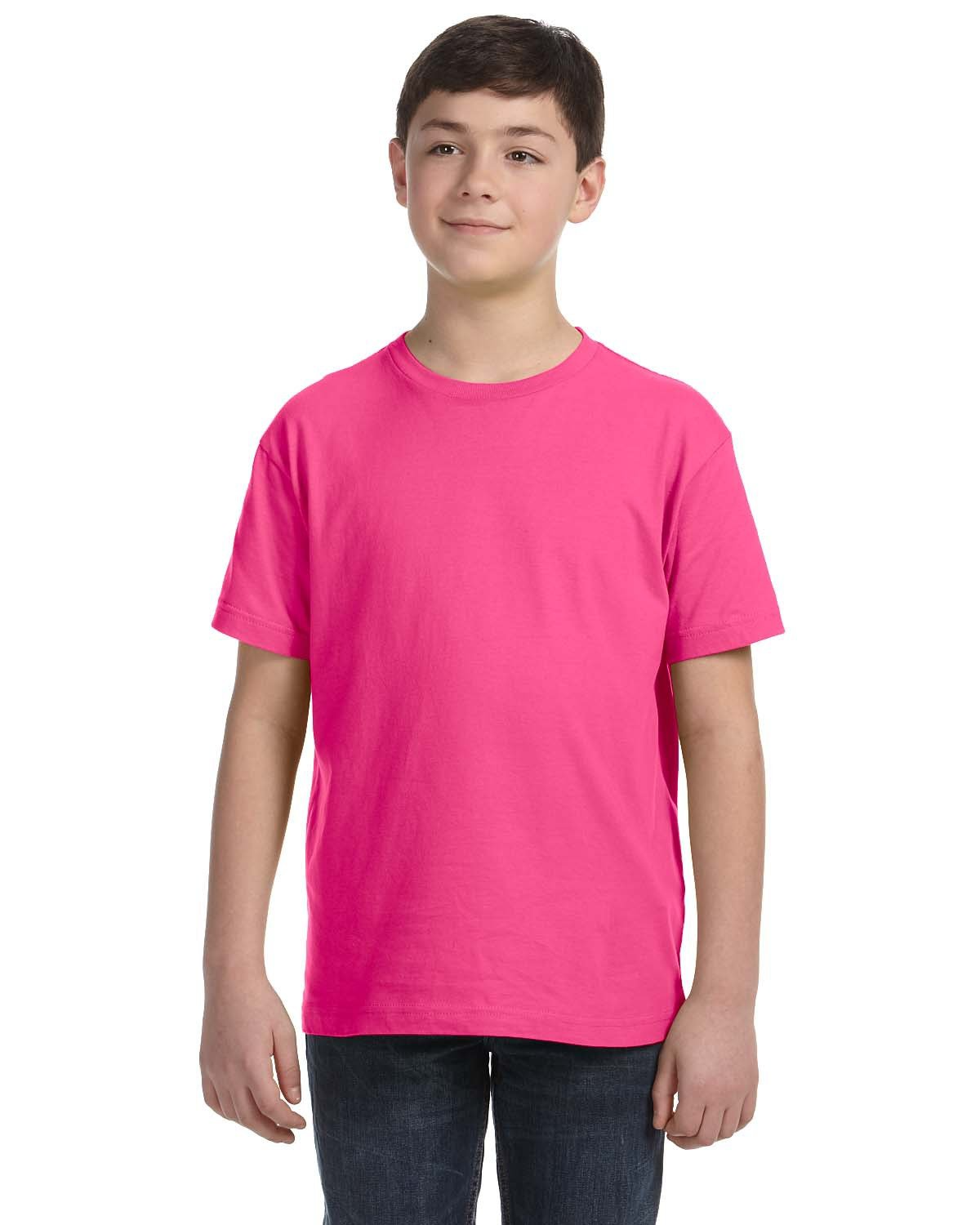 Youth Fine Jersey T-Shirt - Hot Pink