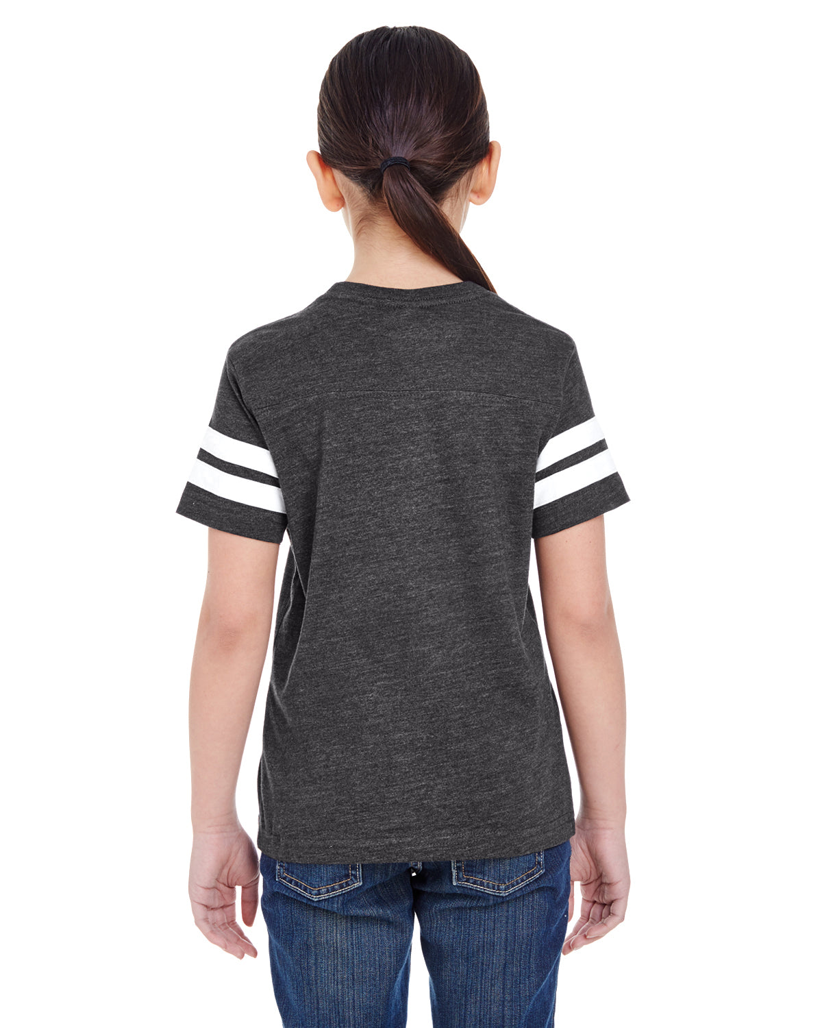 Youth Football Fine Jersey T-Shirt - Vintage Smoke / Blend White