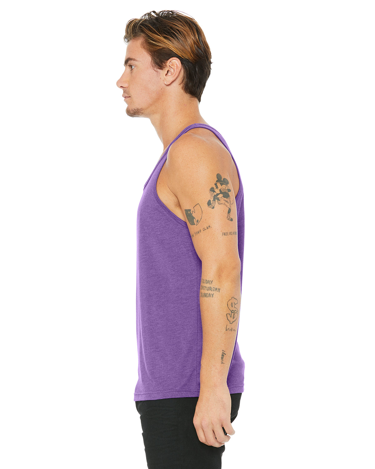 Unisex Jersey Tank - Purple Triblend