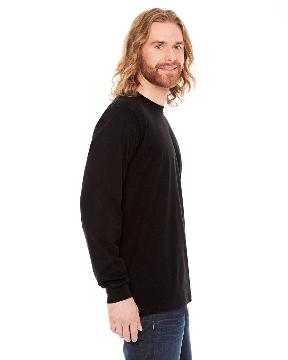 Unisex Fine Jersey Long-Sleeve T-Shirt - Black