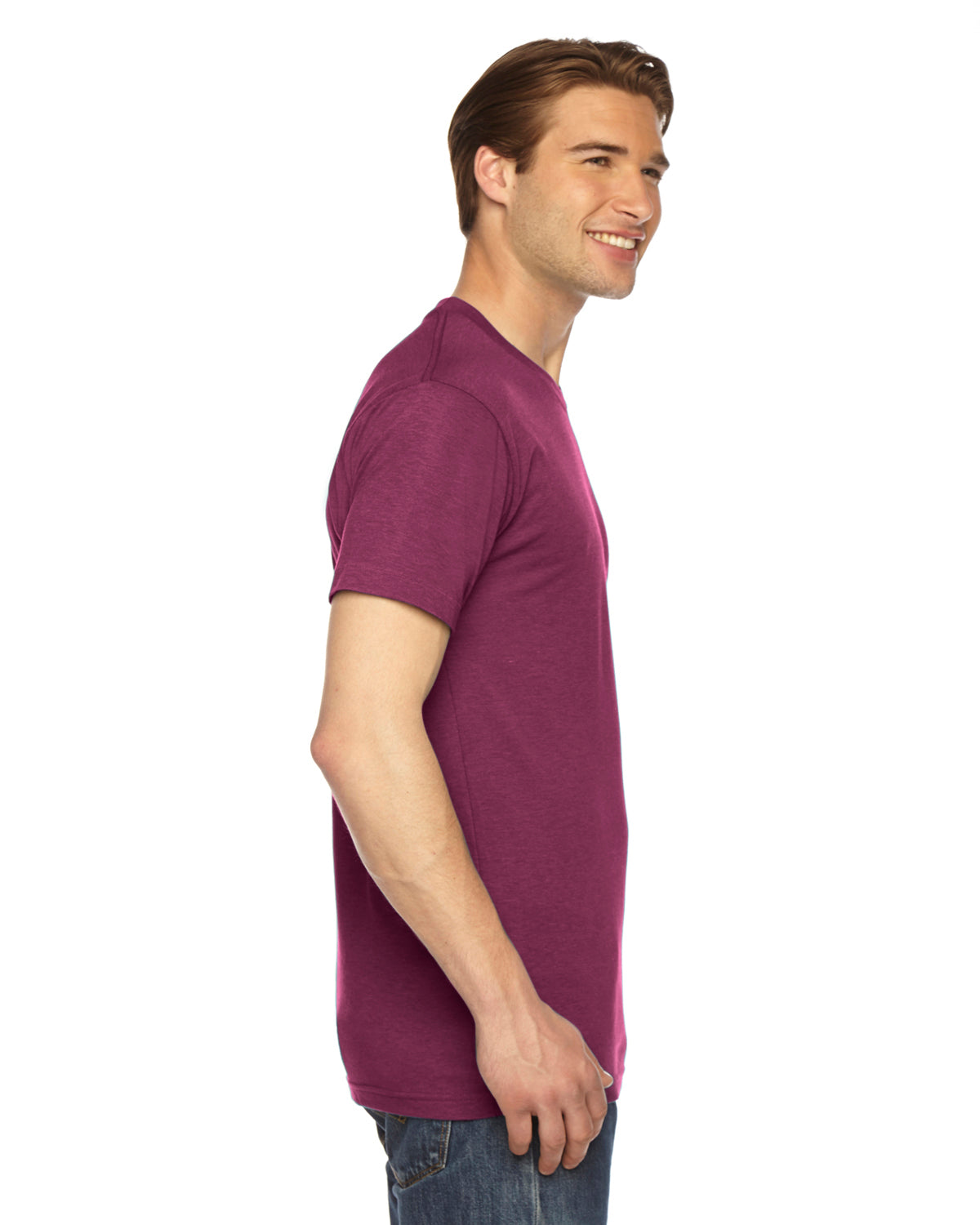 Unisex Triblend Short-Sleeve Track T-Shirt - Tri Cranberry