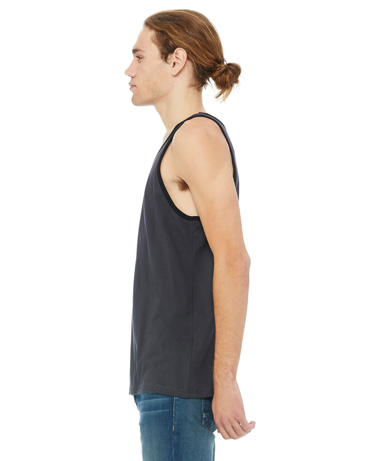 Unisex Jersey Tank - Dark Gray / Black