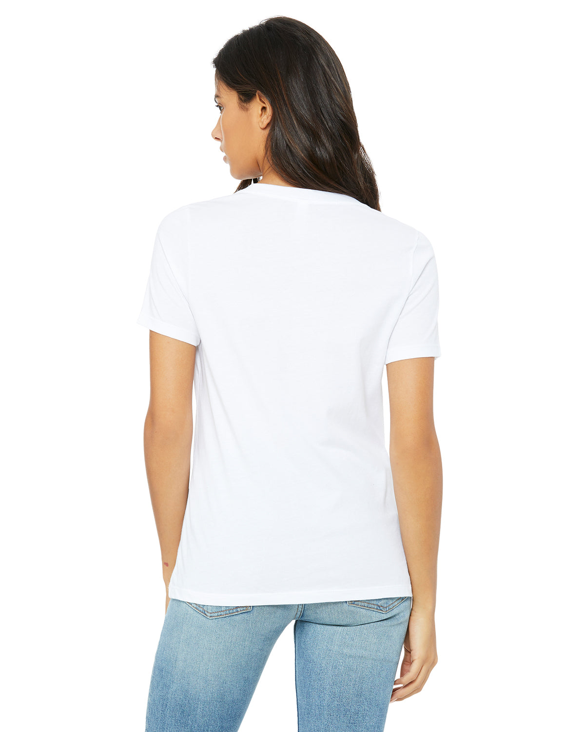 Women's Relaxed Jersey V-Neck T-Shirt - White
