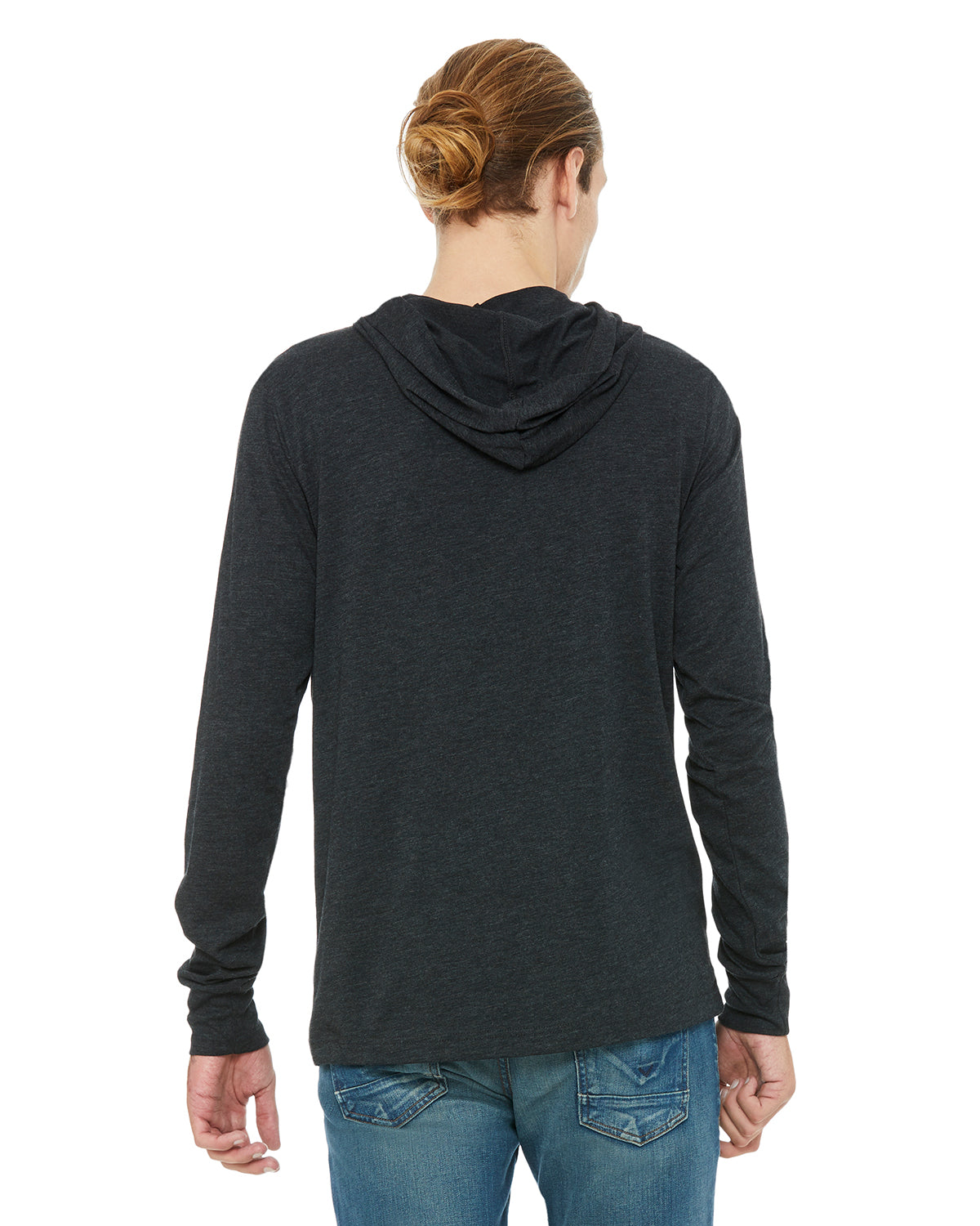 Unisex Jersey Long-Sleeve Hoodie - Charcoal Black Triblend
