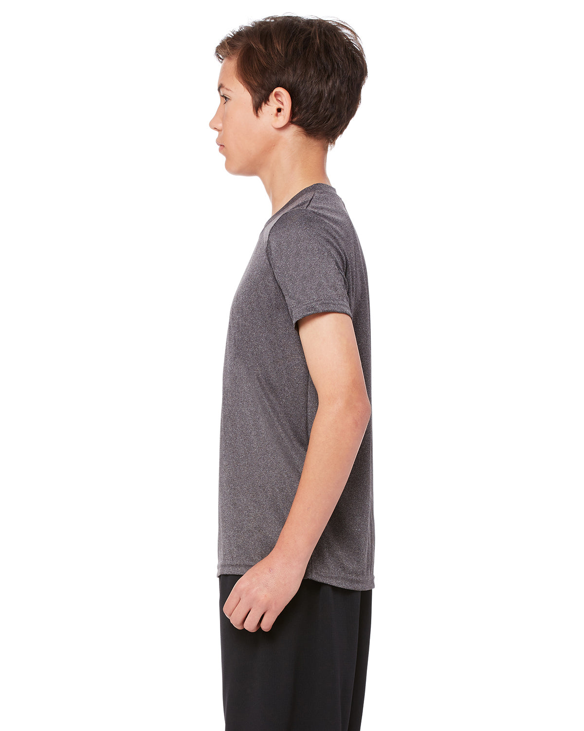 Youth Performance Short-Sleeve T-Shirt - Dark Gray Heather