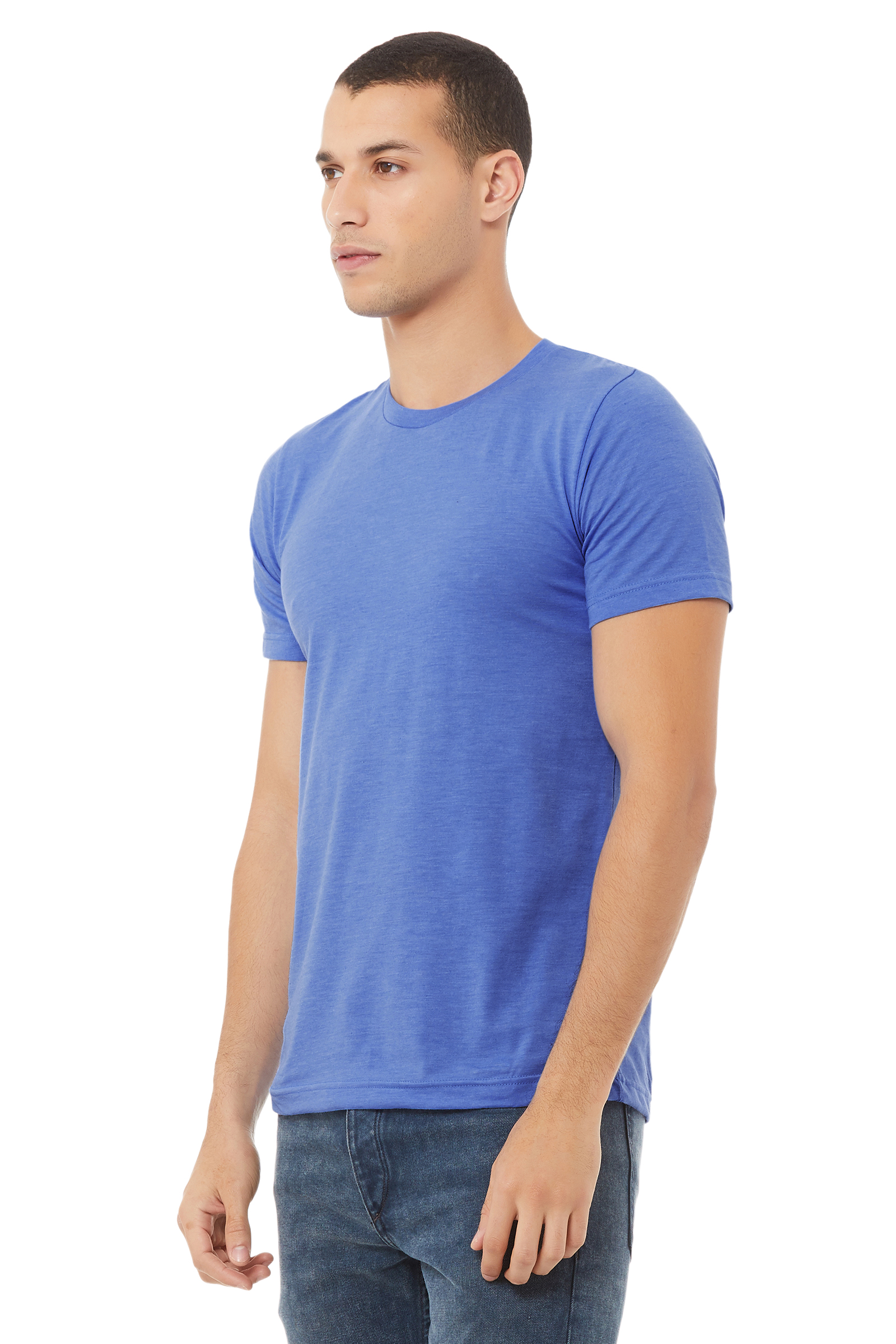 Unisex Heather CVC T-Shirt - Heather Columbia Blue