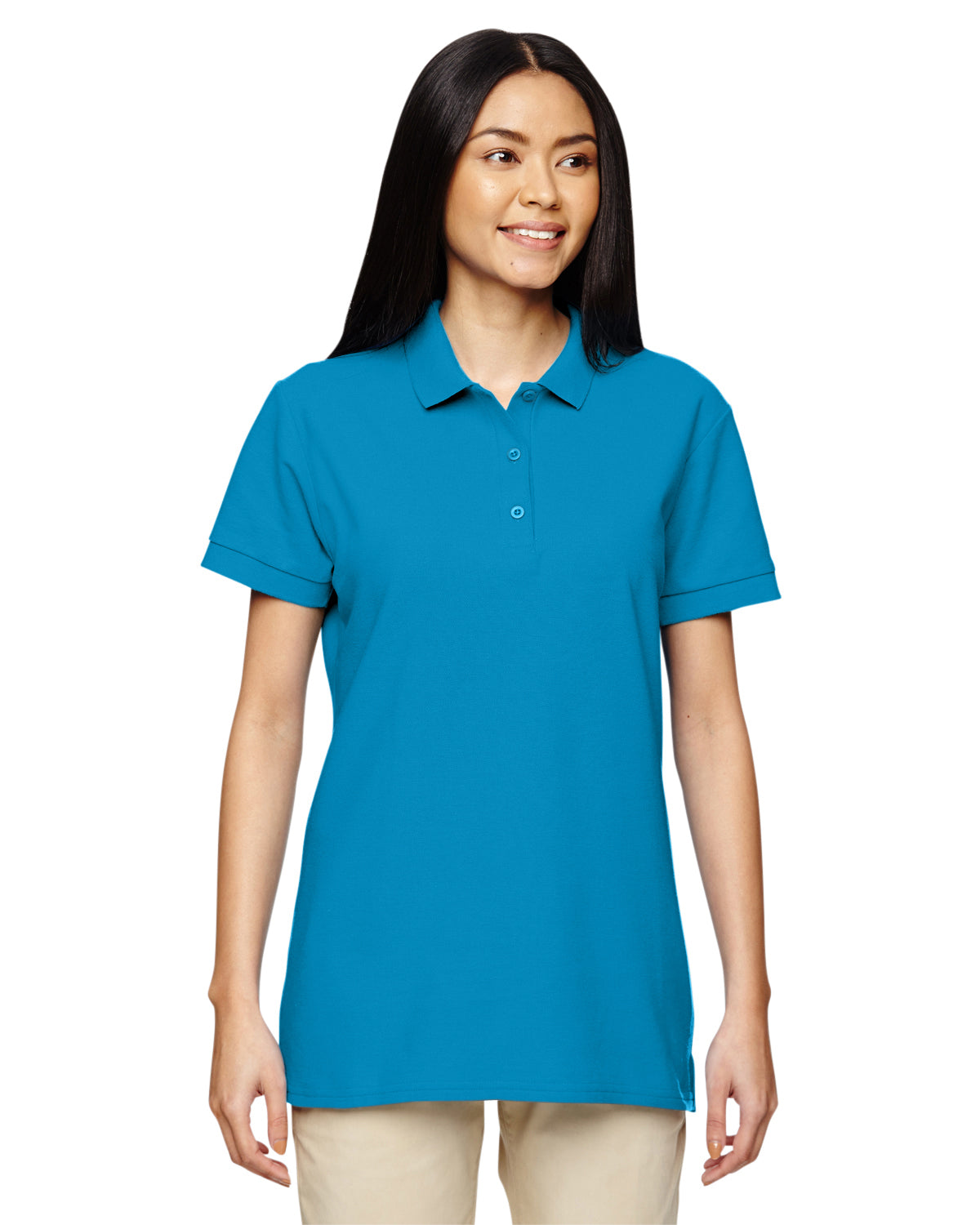 Women's Premium Cotton® Women's Double Piqué Polo - Sapphire