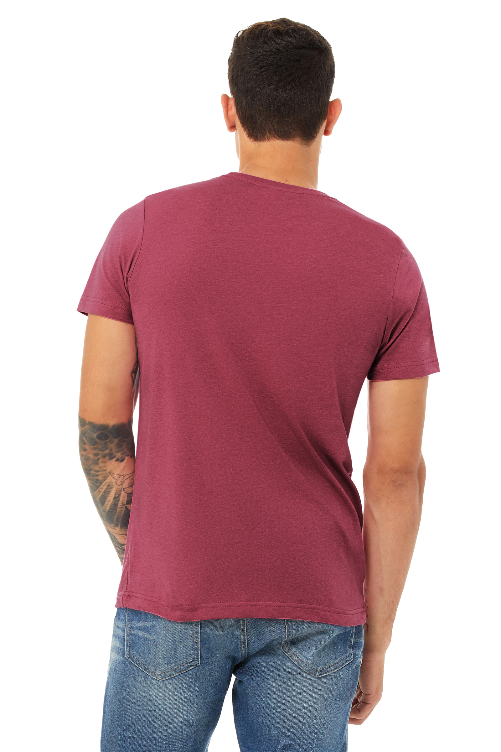 Unisex Heather CVC T-Shirt - Heather Raspberry