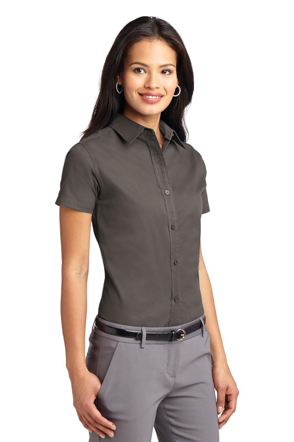 Women's Short Sleeve Easy Care Shirt - Bark