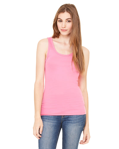 Women's Sheer Mini Rib Tank - Very Pink