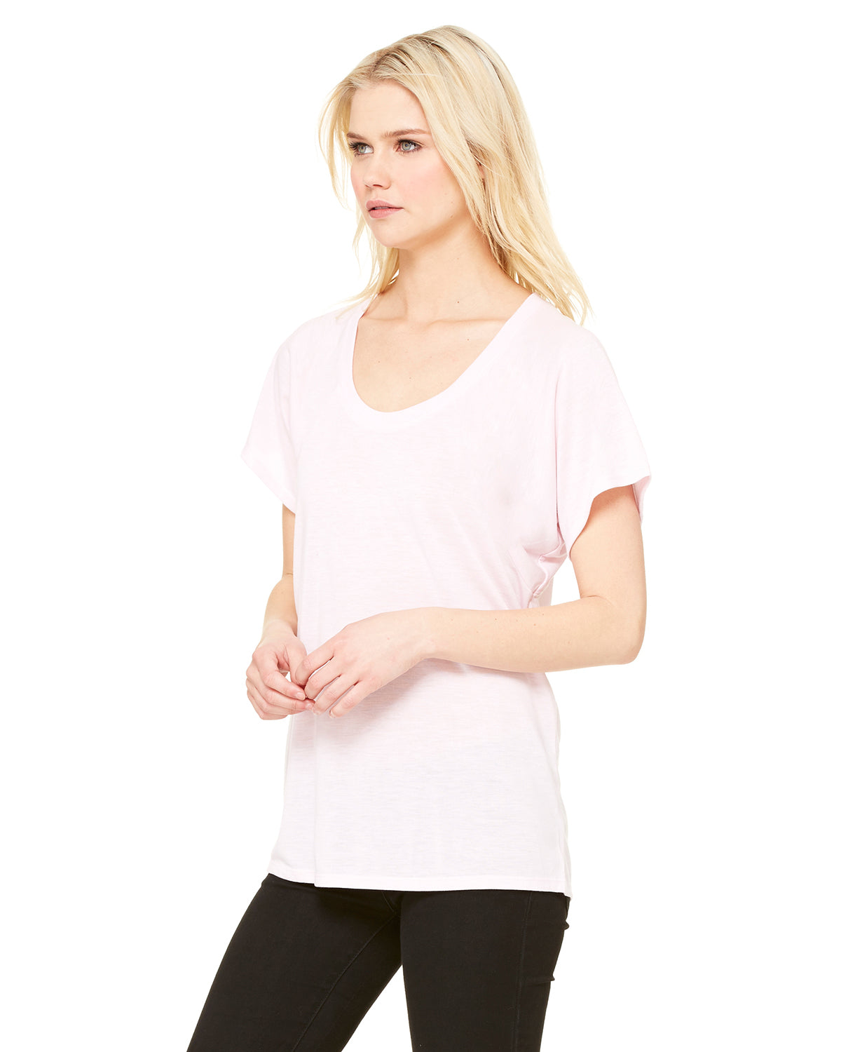Women's Flowy Raglan T-Shirt - Soft Pink