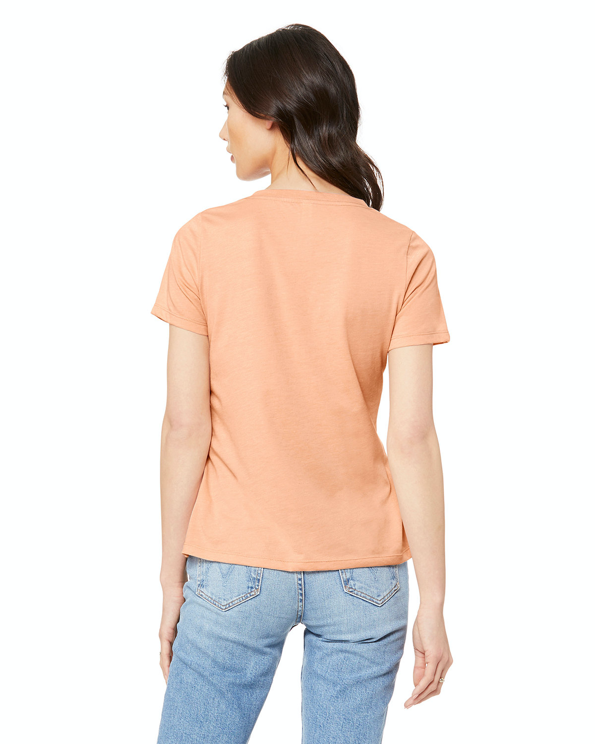 Women's Relaxed Jersey V-Neck T-Shirt - Heather Peach
