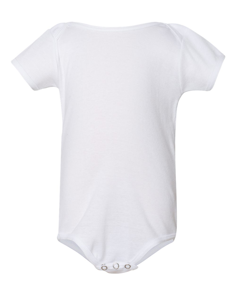 Infant Baby Rib Short-Sleeve One-Piece - White