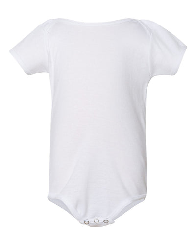 Infant Baby Rib Short-Sleeve One-Piece - White