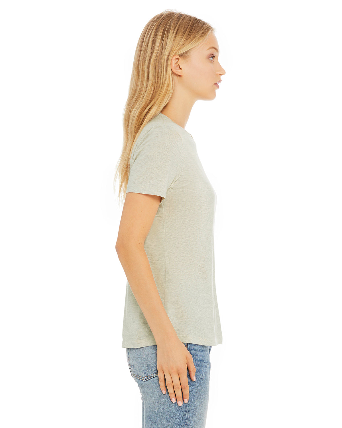 Women's Heathered Relaxed Jersey Short-Sleeve T-Shirt - Heather Prism Natural