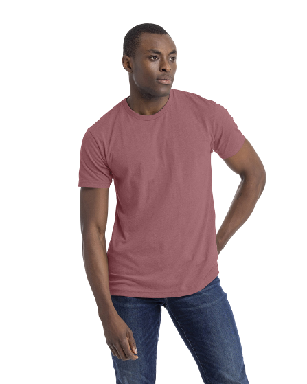 Unisex CVC Crewneck T-Shirt - Heather Mauve