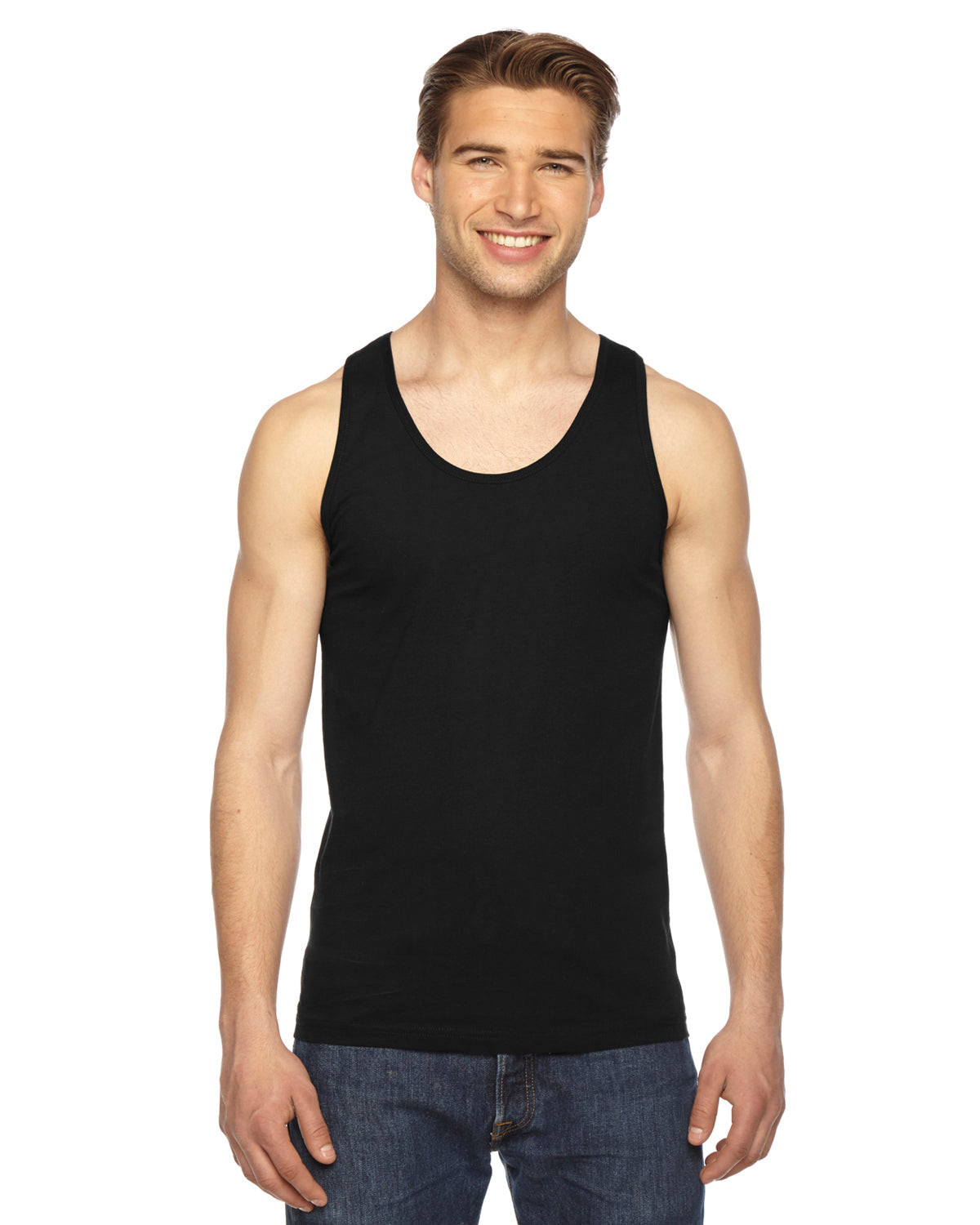 Unisex Fine Jersey Tank - Black
