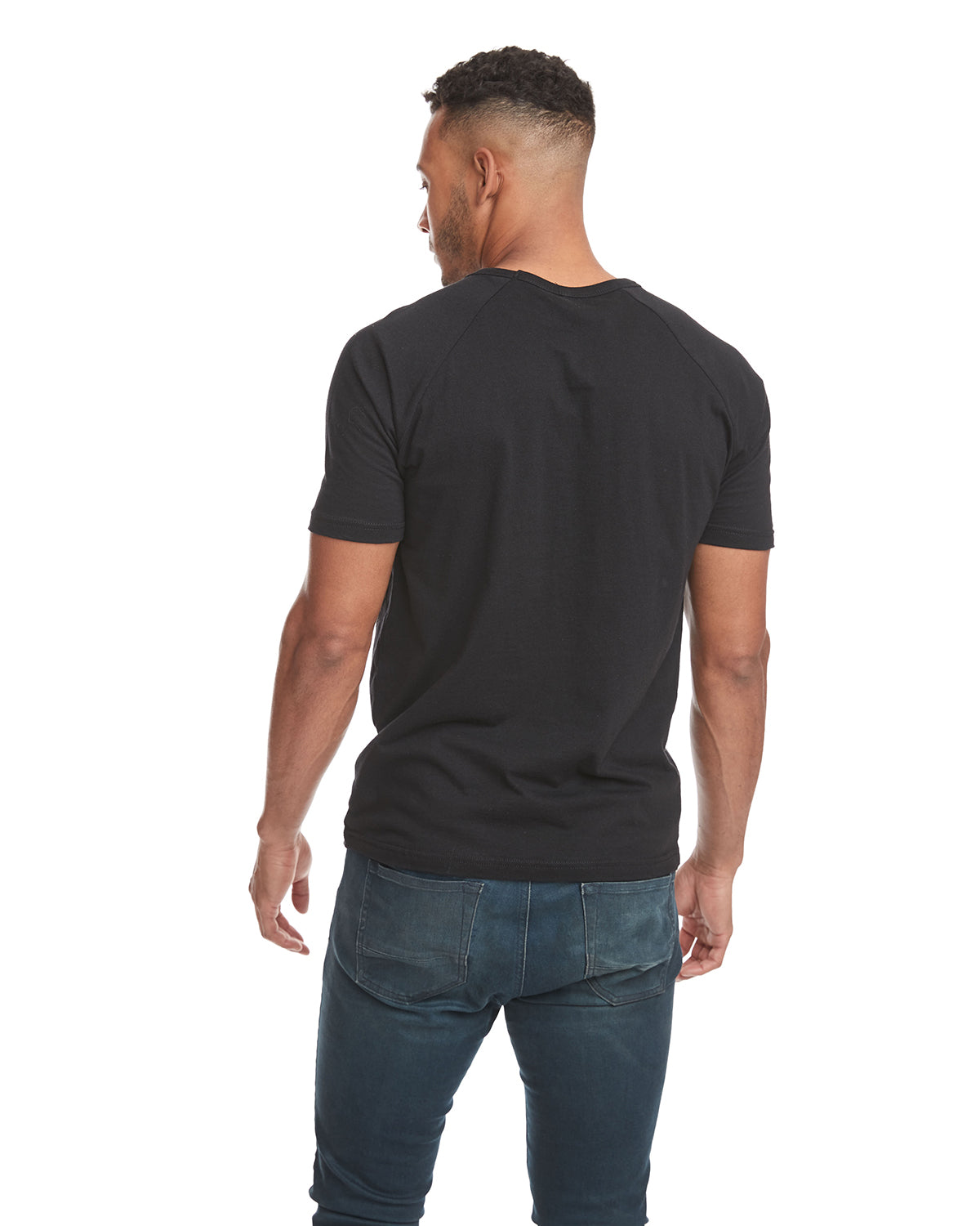 Unisex Raglan Short-Sleeve T-Shirt - Black / Black