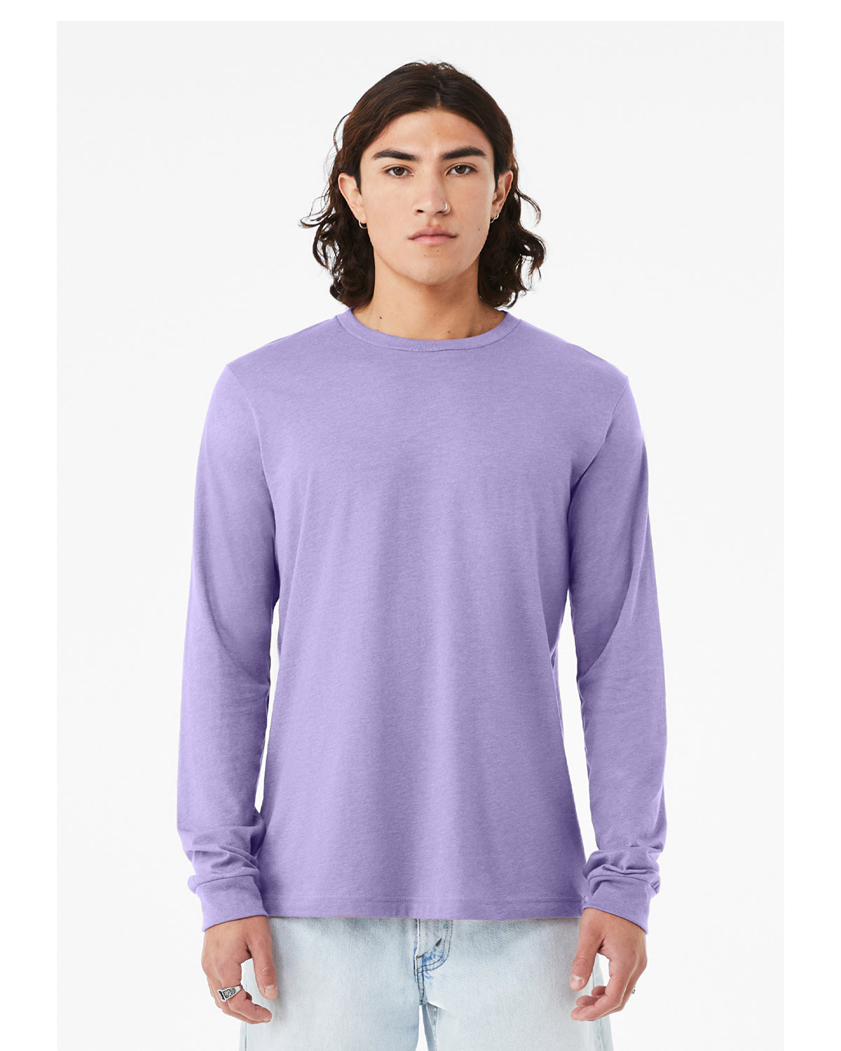 Unisex Jersey Long-Sleeve T-Shirt - Heather Dark Lavnder