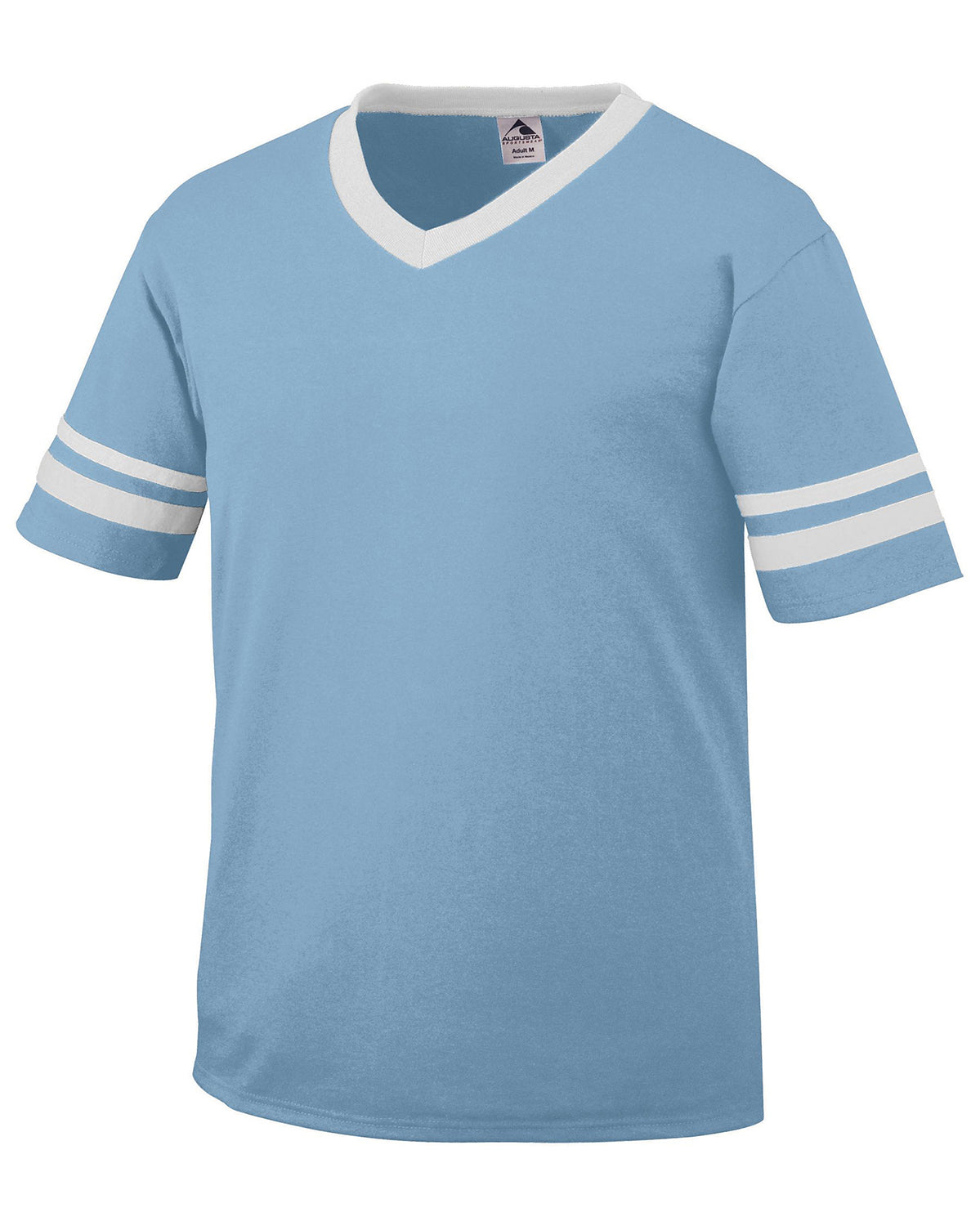 Unisex Sleeve Stripe Jersey - Light Blue / White