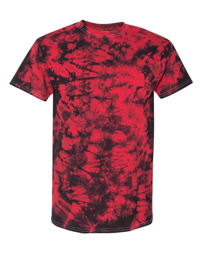 Crystal Tie Dye T-Shirt - Black / Red Crystal