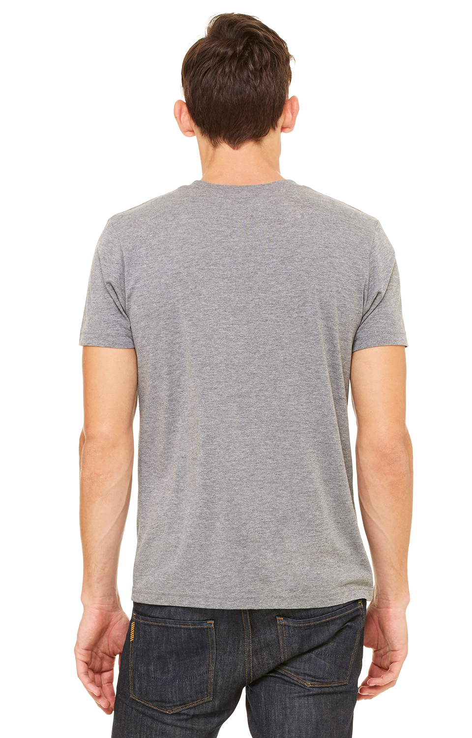 Men's Triblend Short-Sleeve Henley - Gray Triblend