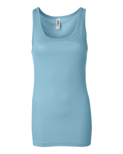 Women's Sheer Mini Rib Tank - Light Aqua