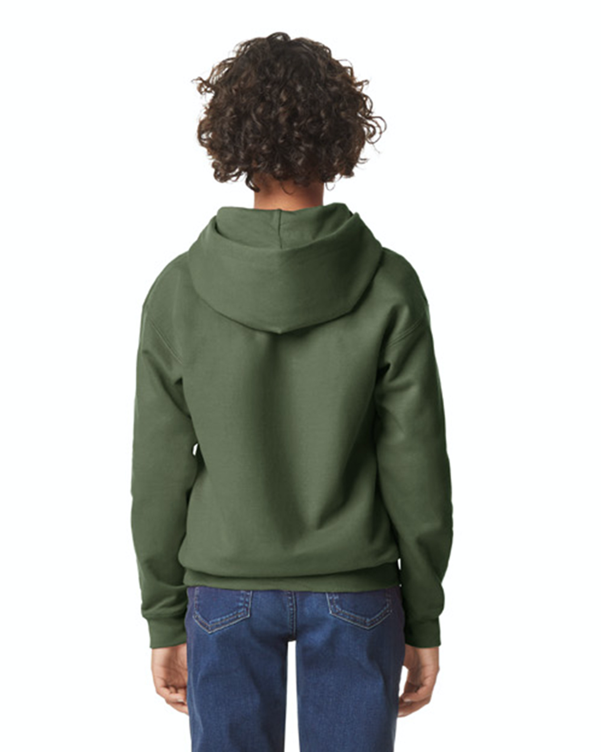Youth Softstyle Midweight Fleece Hoodie - Military Green
