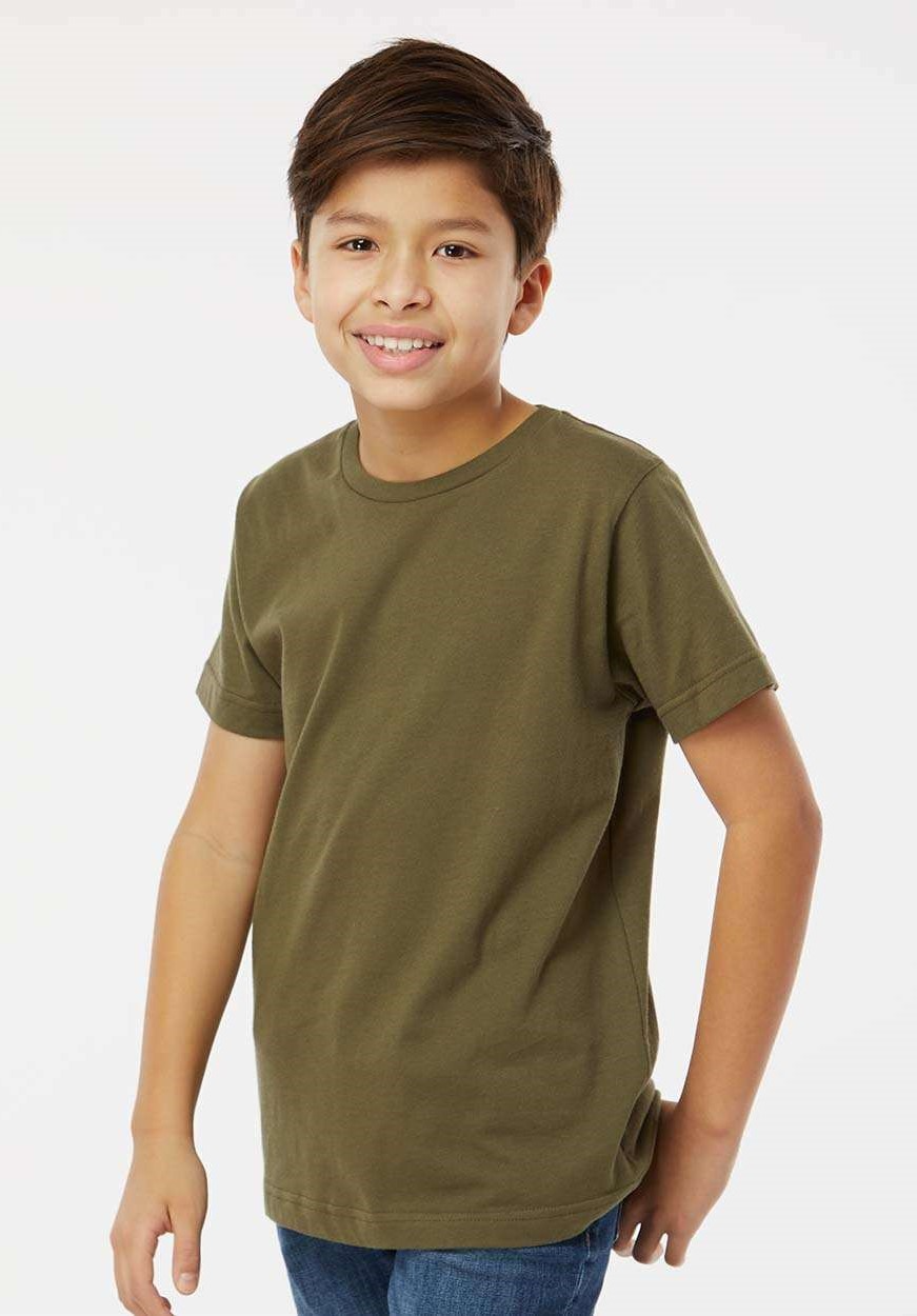 Youth Fine Jersey T-Shirt - Military Green