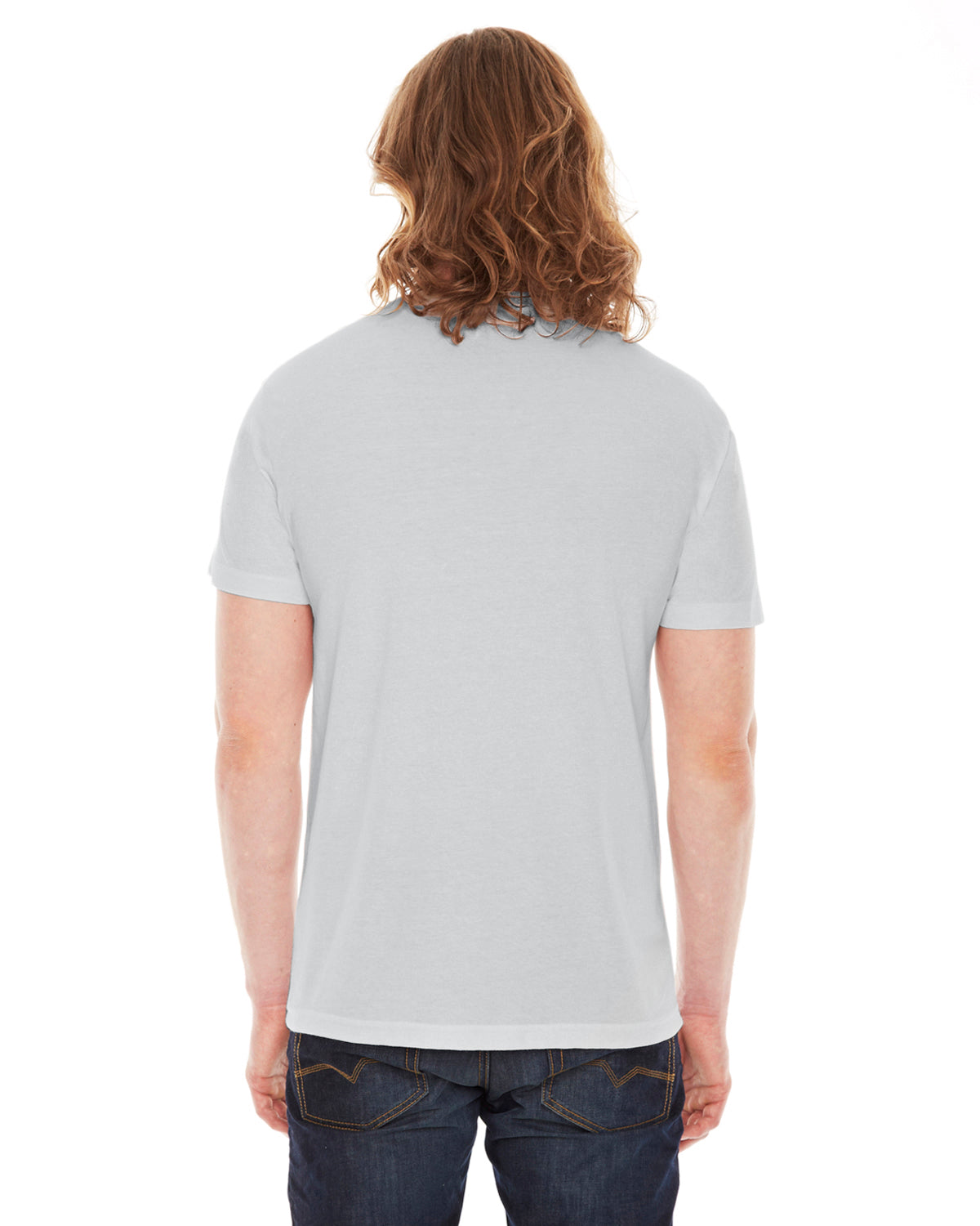 Unisex Poly-Cotton Short-Sleeve Crewneck - New Silver
