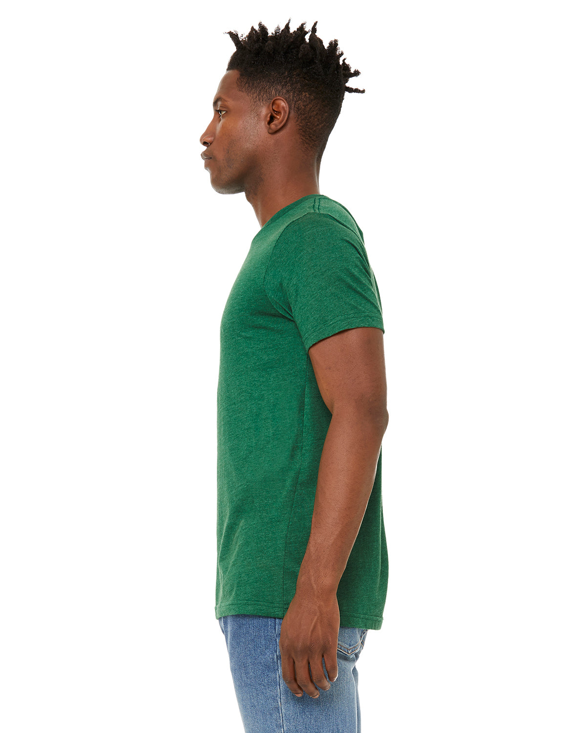 Unisex Sueded T-Shirt - Heather Grass Green