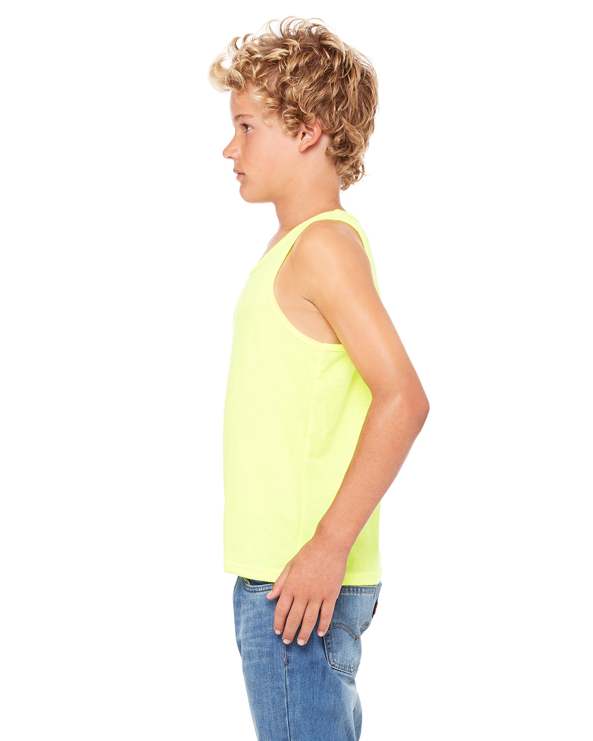 Youth Jersey Tank - Neon Yellow
