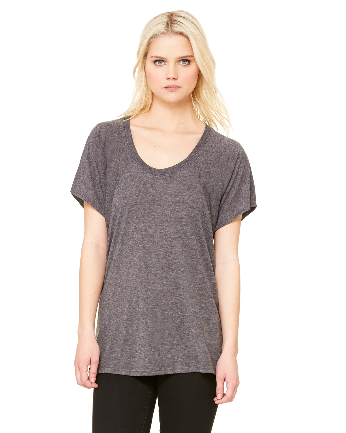Women's Flowy Raglan T-Shirt - Heather Dark Gray