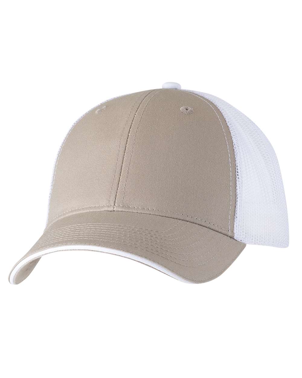 Sandwich Trucker Cap - Khaki/ White