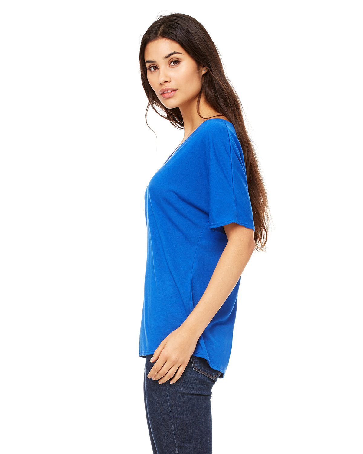 Women's Slouchy V-Neck T-Shirt - True Royal