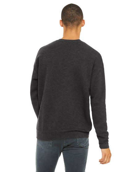 Unisex Drop Shoulder Fleece - Heather Dark Gray