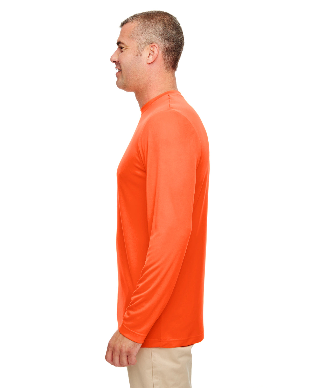 Men's Cool & Dry Performance Long-Sleeve Top - Bright Orange