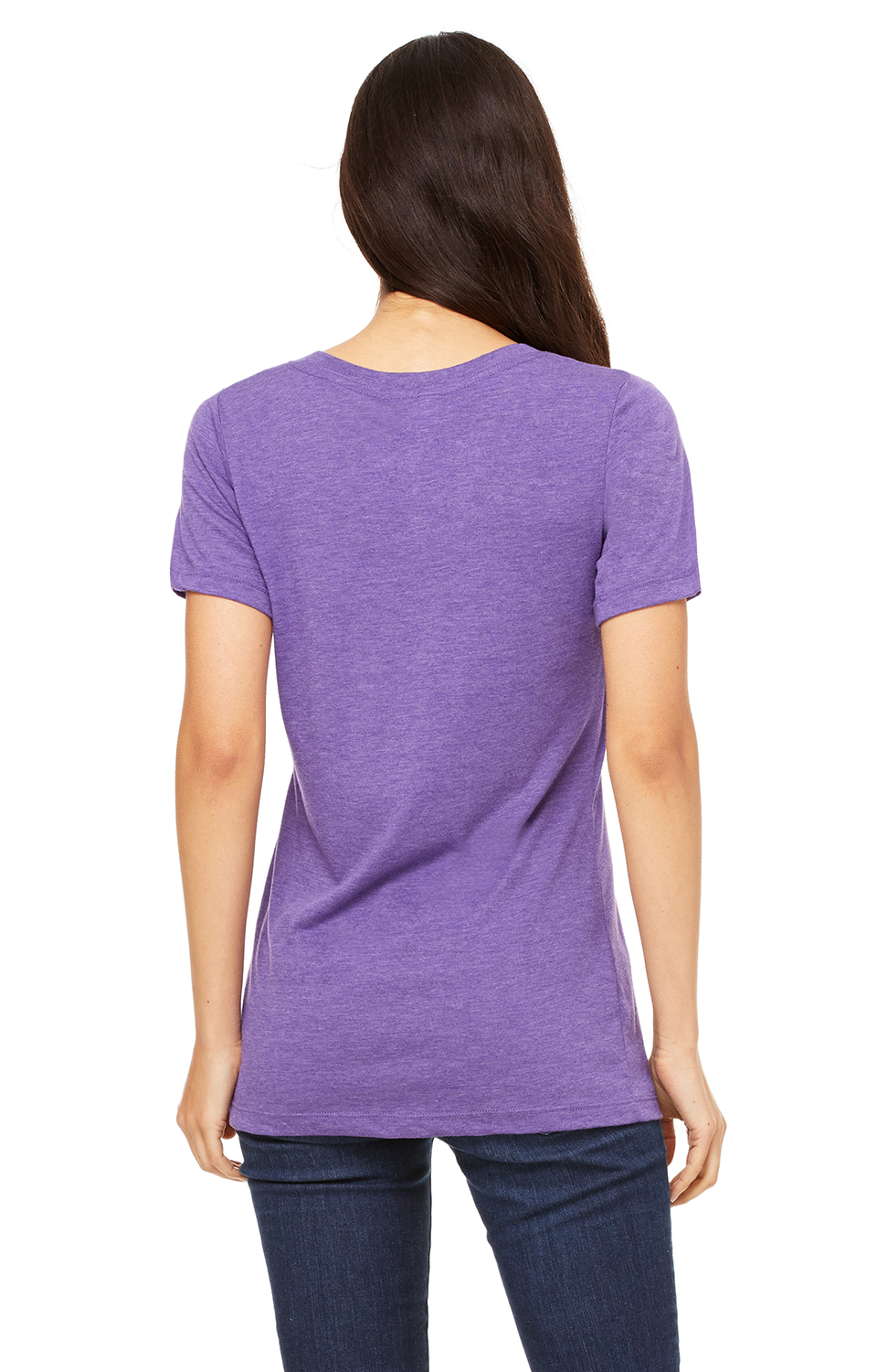 Women's Relaxed Jersey V-Neck T-Shirt - Purple Triblend