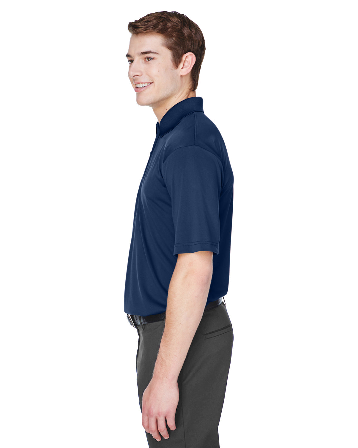 Men's Cool & Dry 8-Star Elite Performance Interlock Polo - Navy