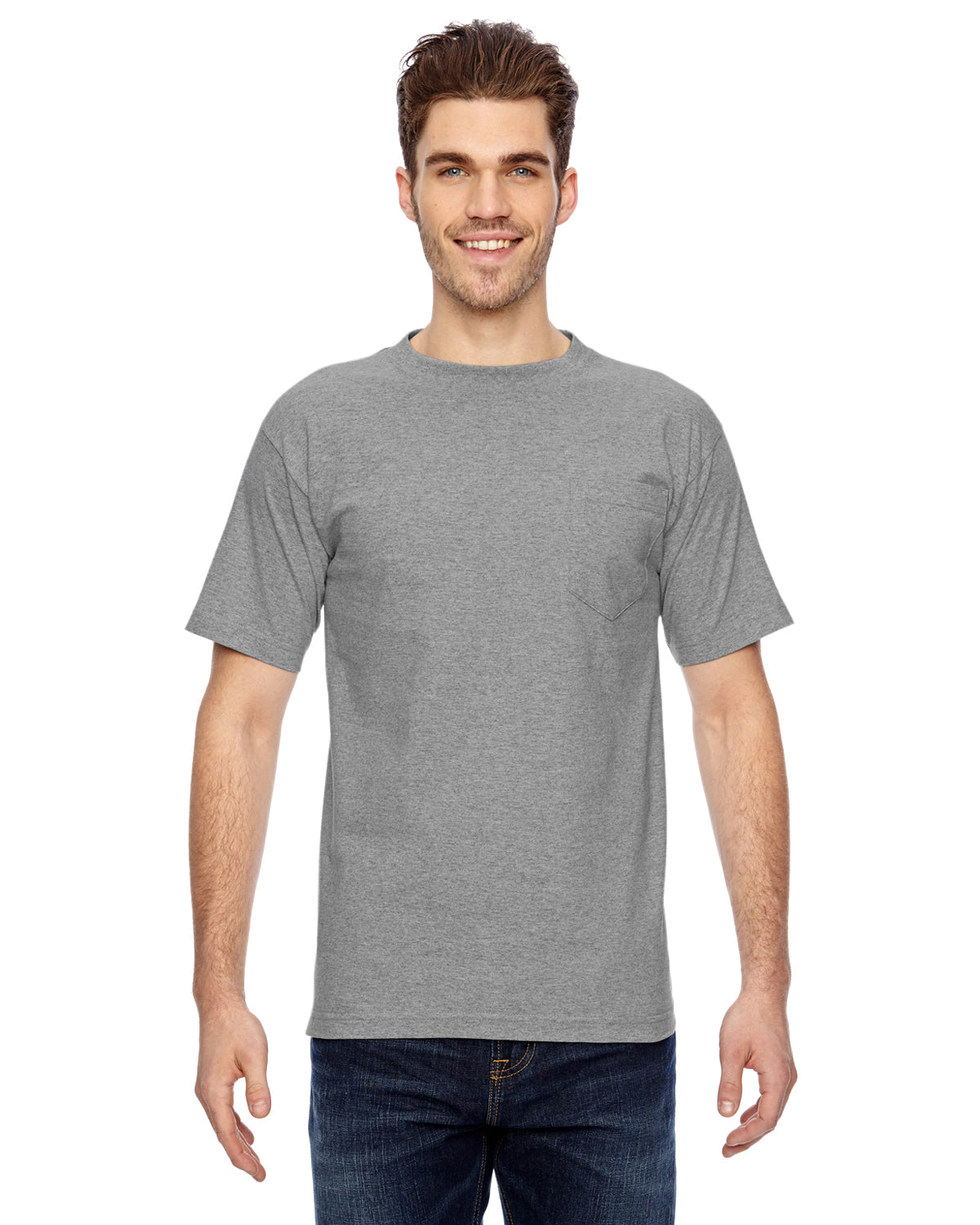 Unisex 100% Cotton Pocket T-Shirt - Dark Ash