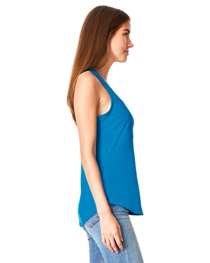 Women's Gathered Racerback Tank - Turquoise