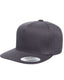 Yupoong Y6007 - Unisex 5-Panel Cotton Twill Snapback Cap - Dark Gray