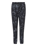 Unisex Heather Performance Jogger Pant - Black Tie Dye