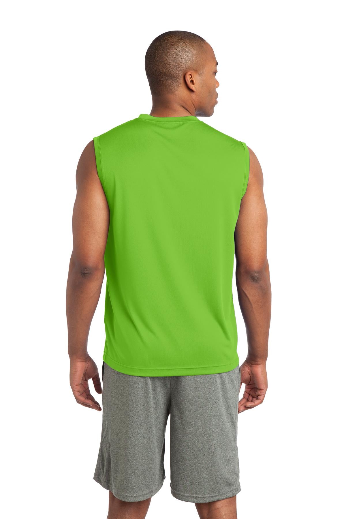 Men's Sleeveless PosiCharge Competitor Tee - Lime Shock
