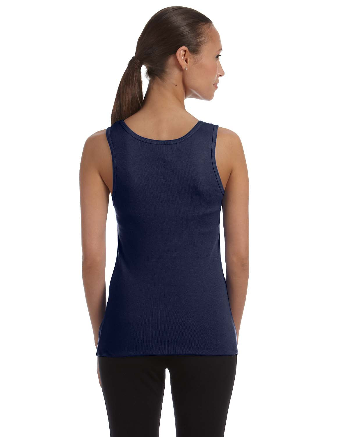 Women's Baby Rib Tank - Navy