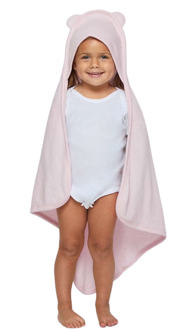 Infant Hooded Terry Cloth Towel With Ears - Ballerina