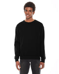 Unisex Flex Fleece Drop Shoulder Pullover Crewneck - Black